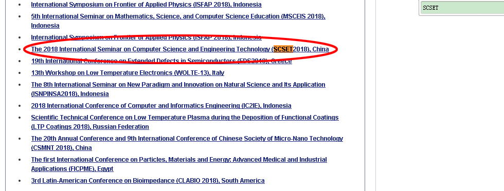 SCSET in IOP list